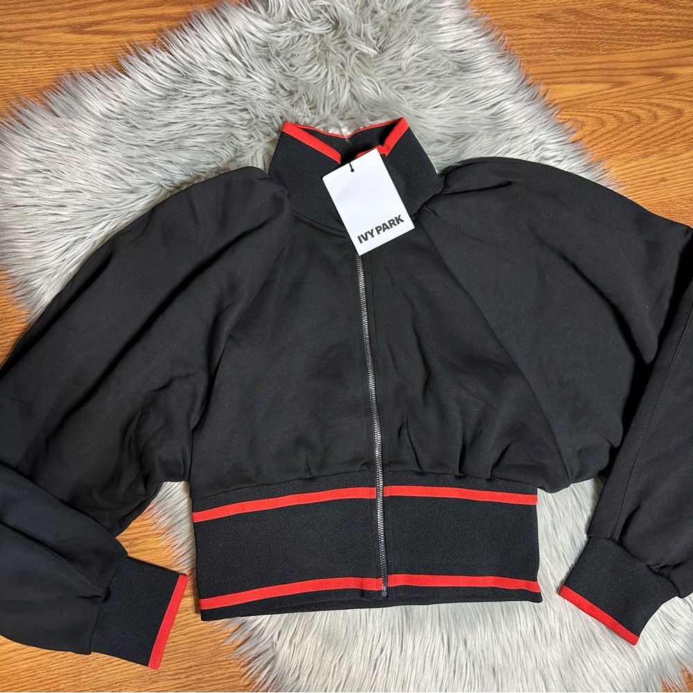 IVY PARK Black Jacket with Red Trim